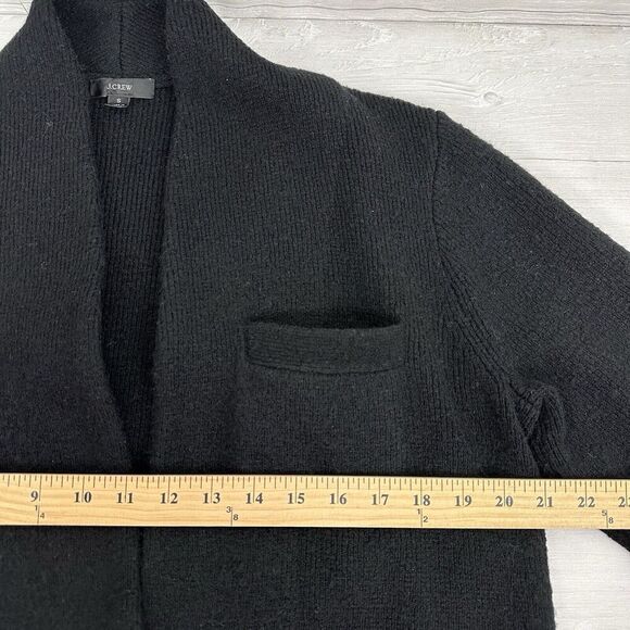 J.Crew Cocoon Sweater Blazer Jacket Women S Black Single Breasted Wool Alpaca - Picture 11 of 16